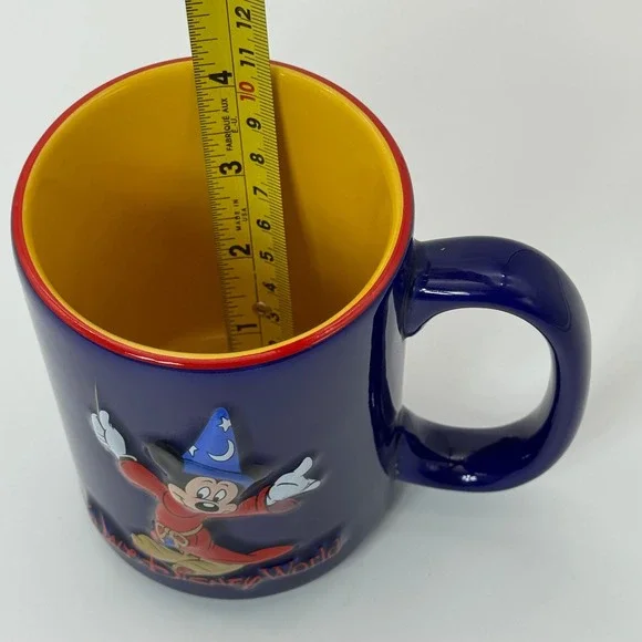 Walt Disney World Sorcerer Mickey Mouse Coffee Mug Blue 3D Made in Thailand - Picture 7 of 7